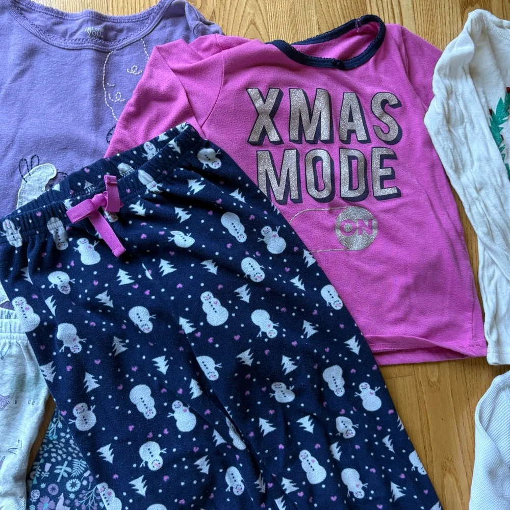 14 Piece Girls Pajamas Sets 2 Pc Lot Sizes 4T 4 5 5T XS Small Fall Spring Winter
